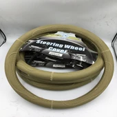 38CM Bej Renk Deri Direksiyon Kılıfı Geçmeli Model A+ İthal Ürün - 3