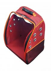 La Vista Twist Kedi, Küçük Köpek Sırt Taşıma Çantası Kırmızı 32-26-40cm - 1
