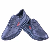 Siyah Dikiş Detaylı Bağcıklı Erkek Ayakkabı thumbnail 1