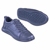 Siyah Dikiş Detaylı Bağcıklı Erkek Ayakkabı thumbnail 2