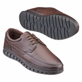 Kahverengi Baskılı Deri Bağcıklı Erkek Ayakkabı thumbnail 2