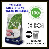 N&D tahılsız kuzu etli yetişkin kedi maması 3 kg açık mama - 1