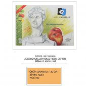 Alex Schoeller Resim Defteri Spiralli 15 YP 35x50 120 GR 833 - 1