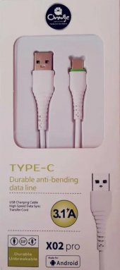 Samsung Xiaomi Huawei 3,1A Type C USB Data ve Hızlı Şarj Kablosu - 5