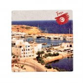 Tunus Temalı Taş Bardak Altlığı - 1