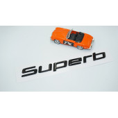 DK Tuning Superb Yeni Nesil Bagaj Siyah ABS Yazı Logo Skoda İle Uyumlu - 2