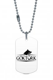 Göktürk Gümüş Renk Künye / Kolye DFT1468 - 1