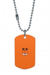 Garfield Gümüş Renk Künye / Kolye DFT4709 thumbnail 1