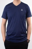 Kinetix SN-222 Neck Lacivert Günlük Erkek V Yaka Tişört - 1