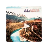 Alaska Temalı Ahşap Bardak Altlığı - 1