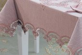 Finezza Ahsen Dantelli Etamin Kumaş Sofra Takımı 8 Kşl. 170x230 cm 17 Prç. - 191 - 4