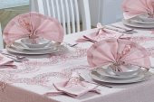 Finezza Ahsen Dantelli Etamin Kumaş Sofra Takımı 8 Kşl. 170x230 cm 17 Prç. - 191 - 5
