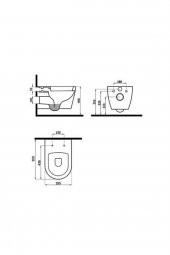 Idea Parlak Siyah Asma Klozet - 2