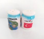 Seramik İkili Tuzluk Biberlik Baharatlık - 5