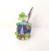 Kaplumbağa Minik Notluk Dekoratif Biblo Masaüstü Süsü 8 cm thumbnail 4