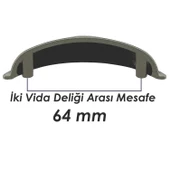 Çanak Çekmece Mutfak Dolap Kapak Kulpu Kulbu 64 mm Metal Kulp - 11