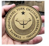 GELENEKSEL TÜRK OKÇULUK FEDERASYONU Deri PEÇ - Arma - Askeri Patch - 2