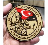 203 FİLO Bİ ARKADAŞI ALIP ÇIKICAKTIK Deri PEÇ - Arma - Askeri Patch thumbnail 2