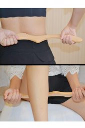 Wmoloxs Ahşap Terapi Masaj Aleti Selülit Giderici Lenf Drenaj Masajı Sıkılaştırıcı 100 Doğal - 6