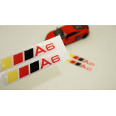 Audi A6 Logo Motor Kapağı Damla Silikon Plaka Logo Arma Amblem Yeni Stil thumbnail 1