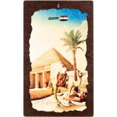 Mısır Temalı Ahşap Fresco Tablo - 1