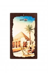 Mısır Temalı Ahşap Fresco Tablo - 2