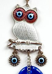 Cam Nazar Boncuklu Mini Baykuş Duvar Süsü thumbnail 2