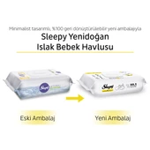 Sleepy Yenidoğan Islak Bebek Havlusu 24x40 (960 Yaprak) - 6