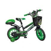 MİTO BADKIT 15" SİYAH-YEŞİL ÇOCUK BİSİKLETİ 4 TEKERLEKLİ - 1