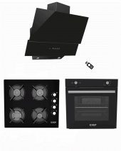 EXEP SMART SİYAH 3 LÜ ANKASTRE SET (ED402-EO320-EF200) - 1