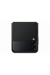 Samsung Galaxy Z Flip3 5g Leather Kılıf Siyah EF-VF711LBEGWW - 1