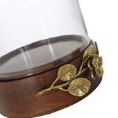 Vitale Diya Ahşap Çiçekli Mumluk 20x32 cm AK.EG0102 thumbnail 3