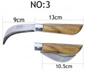 Bayram Aşı Bıçağı ( 10 Adet )  Bağ Bıçağı Paslanmaz Ceviz Aşı Çakısı 22Cm No:3 thumbnail 4