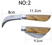 Bayram Aşı Bıçağı ( 10 Adet ) Bağ Bıçağı Paslanmaz Ceviz Aşı Çakısı 20 Cm No:2 - 5