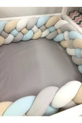 GULDESİGN 100X200 600CM-KAPILI 4LÜ MODEL ÖRGÜ KORUMA KAHVERENGİ-KREM-BEYAZ - 1