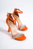 Turuncu Tek Bantlı Platform Kadeh Topuklu Abiye Ayakkabı - Yuffy thumbnail 4