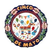 Seramik Tabak Cinco De Mayo 30 cm No.2 thumbnail 1