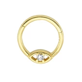 Altın Halka Piercing Tektaş Göz 14 Ayar - 2