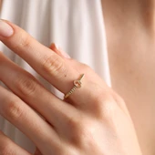 Altın Doğum Taşı Yüzükler 14 Ayar/Ay'lara Göre Taş Rengi thumbnail 3