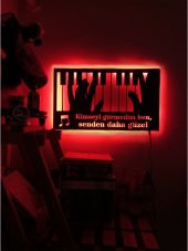 Mony Tasarım Ledli Şarkı Sözü Hediye Tablo - 1