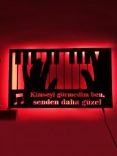Mony Tasarım Ledli Şarkı Sözü Hediye Tablo - 2
