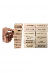 Trendy Toys Cezalı Jenga - Denge Oyunu - 54 Parça Doğal Ahşap Jenga - 2