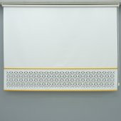 Lazer Kesim Stor Perde - Gold Lama Detaylı  Beyaz 240x260 cm - 2