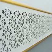 Lazer Kesim Stor Perde - Gold Lama Detaylı  Beyaz 240x260 cm - 3