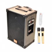 HT-91200 30 Cm Bass Şarjlı Çift Mikrofonlu Anfi Hoparlör Sistemi thumbnail 1