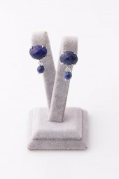 Lapis Lazuli Doğal Taş Küpe - 2
