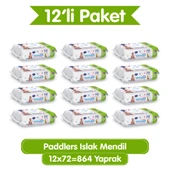 Paddlers Islak Mendil 12x72 li Koli (864 Yaprak) thumbnail 1
