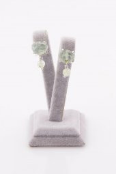 Prehnite Doğal Taş Küpe - 2