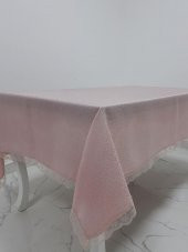 Finezza Paris Jakarlı Kumaş Güpürlü Pudra Masa Örtüsü 160*220 cm - 960 - 5