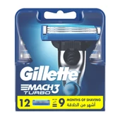 Gillette Mach3 Turbo Yedek Erkek Tıraş Bıçağı 12'Li 7702018611225 - 1